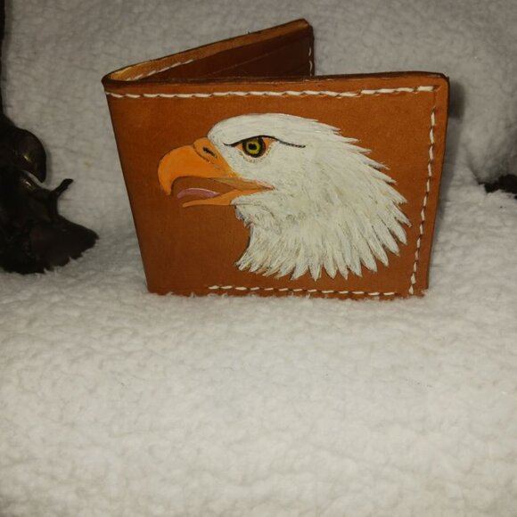 Carved Eagle Wallet - Hand Crafted - Picture 2 of 8